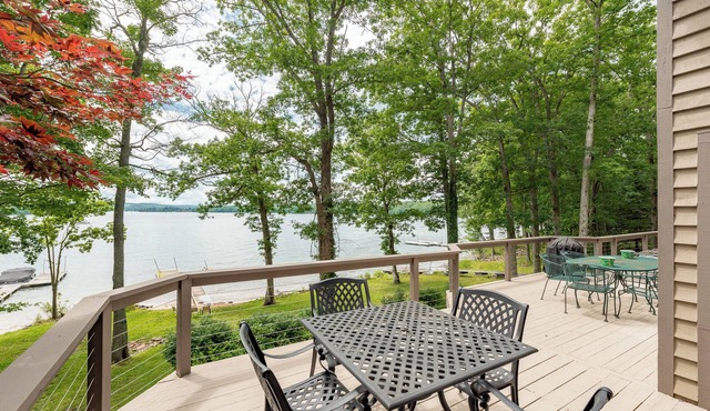 Elegant Escape w/Dock, Deck & Lakefront Bliss