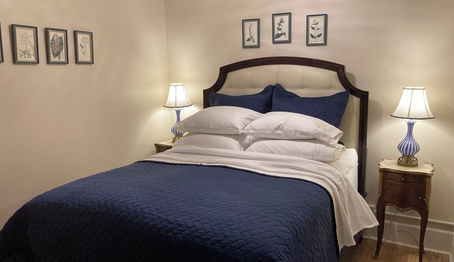 Elegant Garden-Level Apt, Beautiful Marble Spa Bath, City Center! 96 Walk Score!