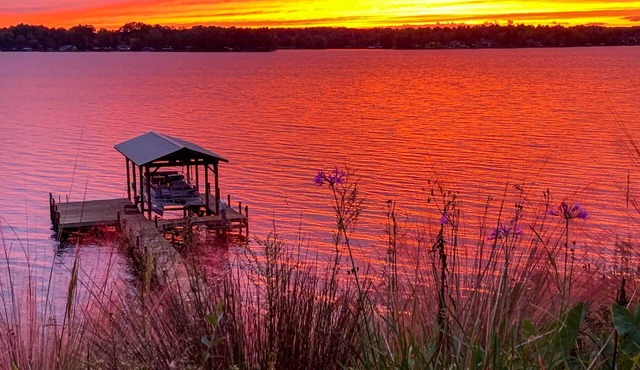 Elegant Lakefront Gem w/Dock + Sunset Views!