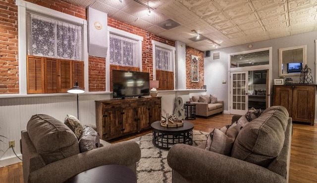Elegant Loft-Style Retreat in Old Firehouse Alley