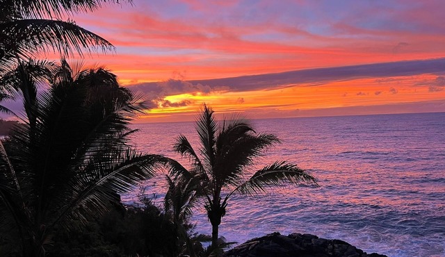 Elegant Oceanfront 2BR Home with Vast Panoramic Views, Steps from Kehena Beach