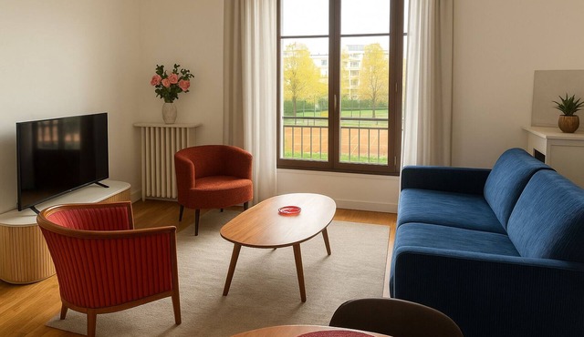 Elegant T2, unobstructed view, 300m from Roland Garros and Bois de Boulogne.