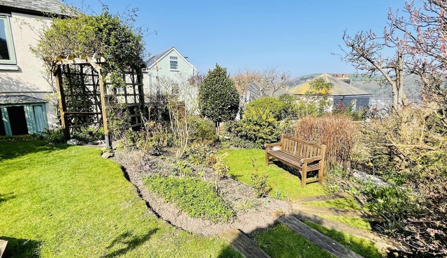 Elevated position, wonderful views over Dartmouth, beautiful garden