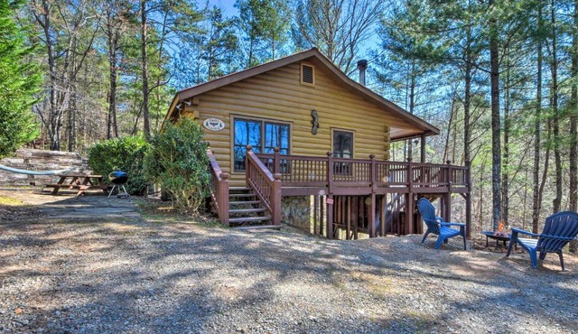 Ellijay Cabin with Hot Tub and Deck in National Forest