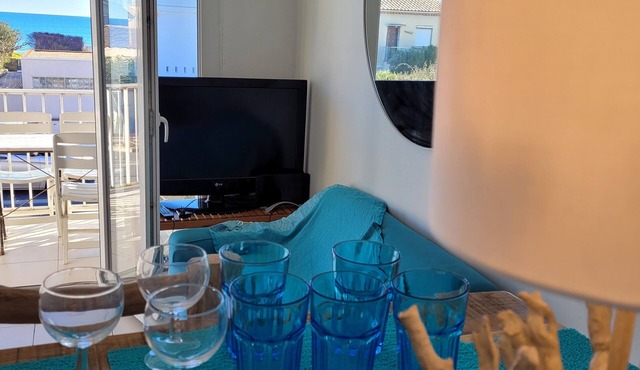 Embrasse moi à Carnon Plage! 3ch. 8 Pers. APT Terrasse