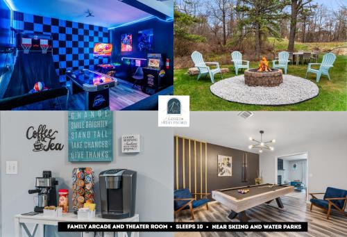 Emerald Lakes Poconos Retreat Game Room, Firepit & Sleeps 10