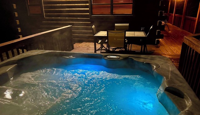 Enchanted Forest Whispering Pines- 2 bedroom Cabin with Hot Tub! Hiking Trail & Cave on property!