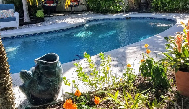 Enchanted Private Island Oasis Steps To Beach, Tropical Yard & Charm Filled Home