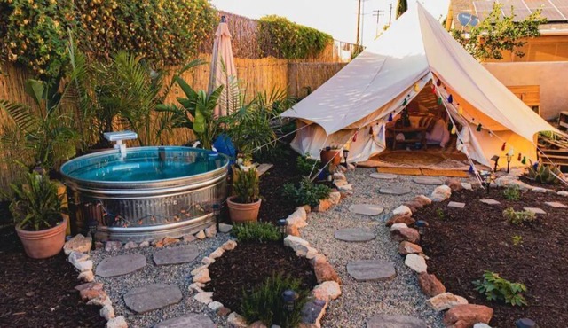 Enchanting Bell Tent in Herb Garden