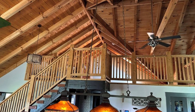 Enchanting cabin offers the perfect blend of rustic charm & modern luxury.