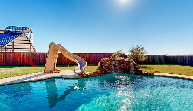 Enchanting getaway with luxe pool and spa, games, & sunlit patio