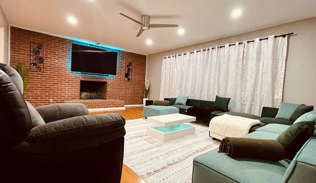 Enchanting haven Luxury amenities captivating entertainment cozy massage chair