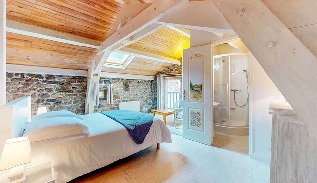 Enjoy a beautiful view of the countryside from this inviting vacation home.