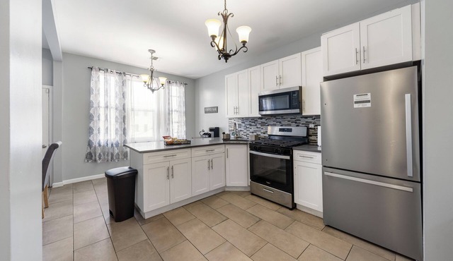 Enjoy a peaceful and conveniently located stay at this modern comfortable 3-bedroom apartment in Bayonne, where convenience meets comfort! Situated in a prime location, our home offers easy access to plenty amenities, making it the perfect choic