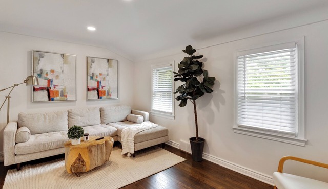Enjoy a stylish experience at this unique, modern flat