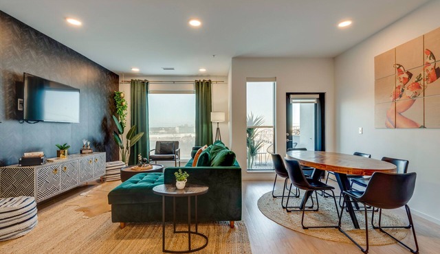 Enjoy a stylish experience at this centrally-located condo on Downtown Nashville's Riverfront