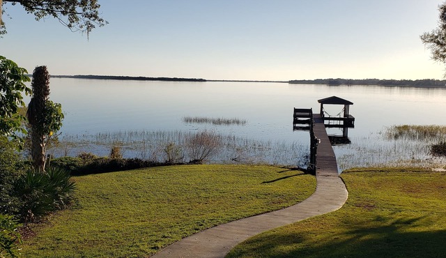 Enjoy fabulous lake views from your porch while sipping on a morning coffee.