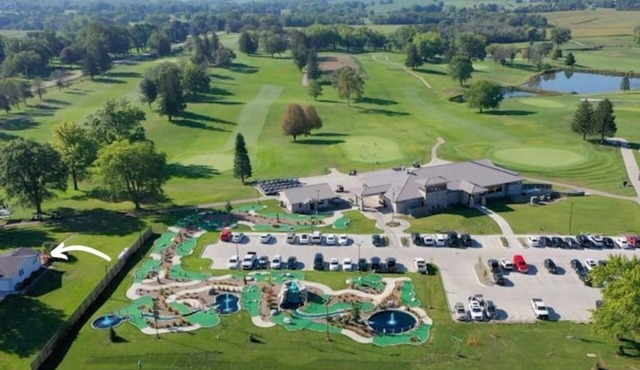 Enjoy golf course views with hot tub and fire pit.