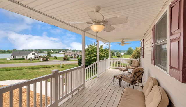Enjoy lake views in this cozy home w/dock, 2 firepits, indoor & outdoor fun!