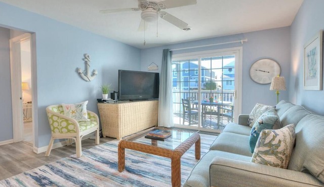 Enjoy ocean views at WBV 103 A Stones Throw, a cozy 2BR condo in Oak Island.
