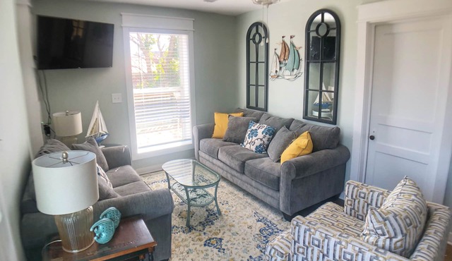 Enjoy sunrise and sunsets on the huge deck and covered bar!