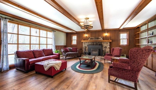 Enjoy the serenity of our cozy forest lodge by the Frederick Watershed