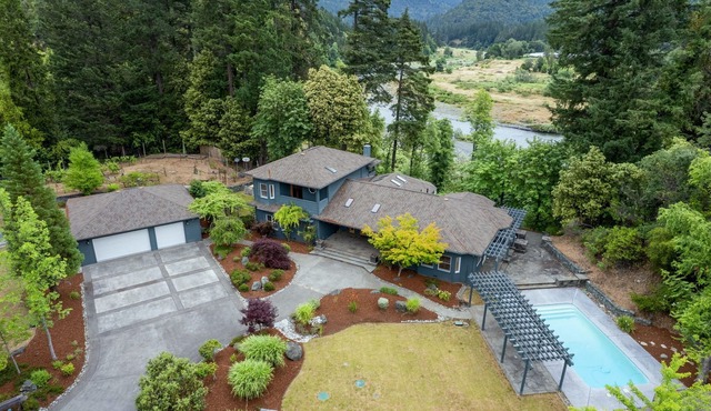 Enjoy the Serenity on this 5-acre multi-unit Estate with 1 bdr suite pool house