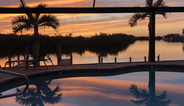 Enjoy the view to the nature reserve from your private pool & spa at Villa Amara