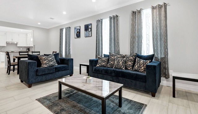 Enjoy your stay at our brand new, modern, centrally-locate 3 bed, 2 bath home.