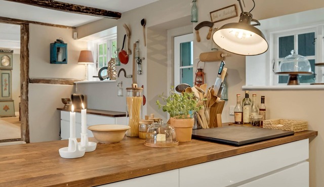 Enjoy your vacation on a tasteful former homestead outside Blæsebjerg.