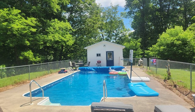 Entire home with private pool and parking near Oneonta.