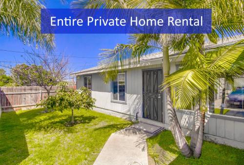 Entire Private Home with 3 Bedrooms 2 Bathrooms, Ranch Style w Gated Yard near Beach, Available Now