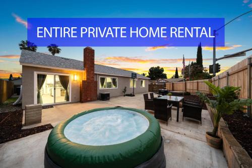 Entire Private Home with 3 Bedrooms 2 Bathrooms, Hot Tub, Garage, King Bed, Available Now