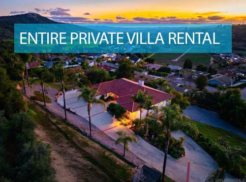 Entire Private Home with 5 Bedrooms 4 Bathrooms, 3-Acres Estate, 3000 sqft, near Winery in Fallbrook, Available Now