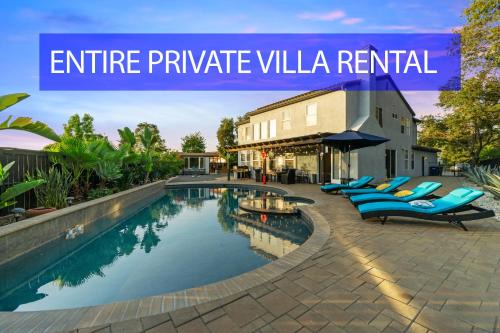 Entire Private Home with 5 Bedrooms 4 Bathrooms 3000 Sq ft Villa, Pool, Hot Tub, Nature, Garage, Winery, Available Now