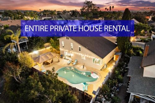Entire Private Home with 4 Bedrooms 2 Bathrooms Garage, Pool, King Bed, Gated Yard in Rancho Penasquitos, Available Now