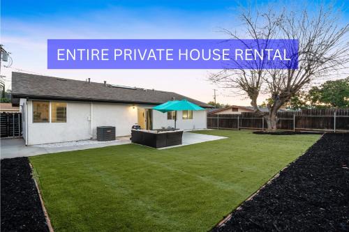 Entire Private Home with 4Bedrooms 2Bathrooms, King Bed, Garage, Gated Backyard, Available Now