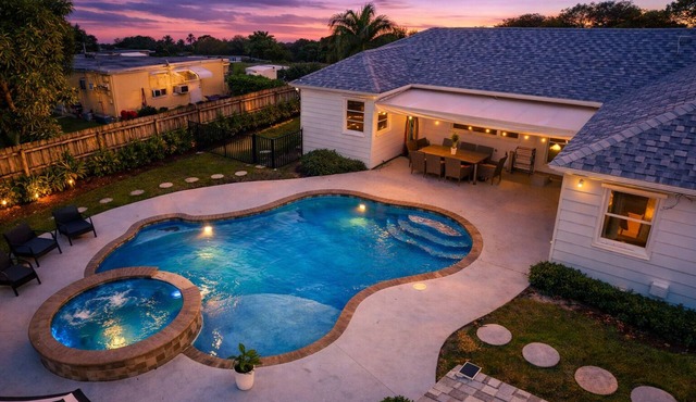 Entire Property with Guest Home | Private Pool Oasis Near Downtown and Palm Beach! 3 Bedroom | 2 Bathroom