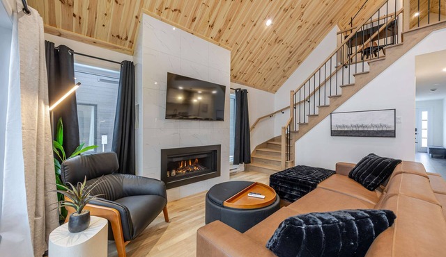 Entracte Spa prive Vue sur le boise Chalet premium pour 10 personnes