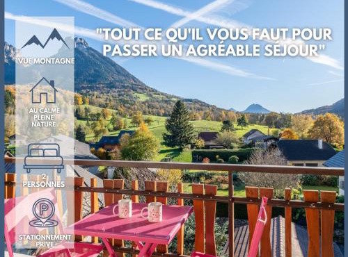 Entre lac & Montagnes avec balcon, proche Annecy