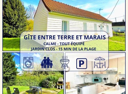Entre Terre & Marais-Plain-pied-Plage à 15min-BBQ