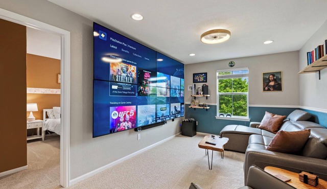 Epic 140 inch TV Wall + Game Consoles Galore