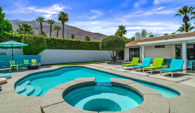 Escape to effortless luxury and unforgettable desert charm at this ultimate indoor-outdoor retreat