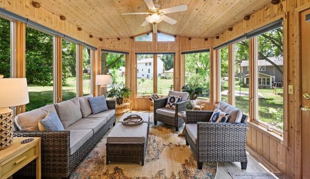 Escape to Quiet Garden Retreat in Maple Grove - 5BR, Sauna, Fitness Room & More!