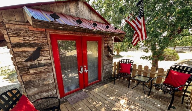 Escape to The Bird's Nest, a charming tiny home nestled on a sprawling 62-acre farm