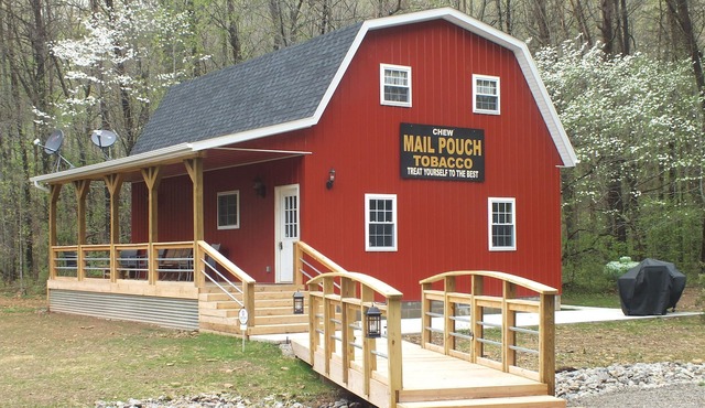 Escape to The Red Barn! Unique Private Cabin; 8 acres w/Firepit & Stocked Pond!