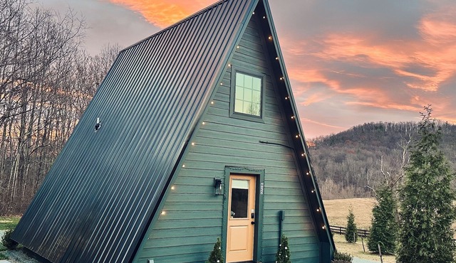 Escape to this unique a-frame cabin minutes from Old Rag Mountain