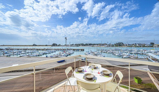 Etel - 2-room duplex apart - 45m²- Pool - Sea view