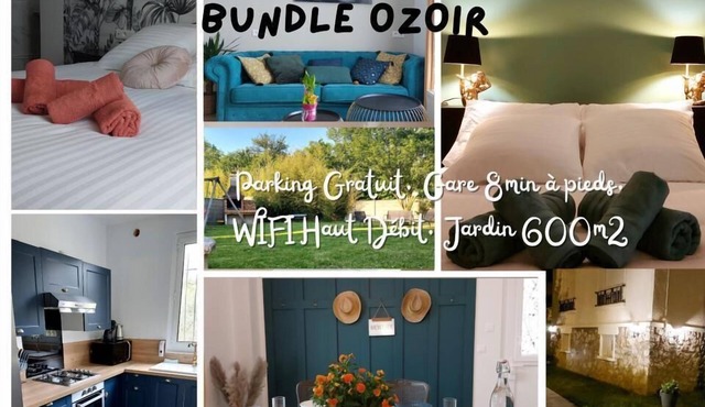 Evasion Paris-disney, Parking Gratuit, Gare à 8 min à Pieds, Wifi, Jardin 600m2