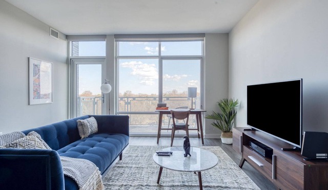 Exceptional Fairfax 1BR w/Gym & BBQ Grills, nr Theater, by Blueground